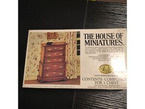 The House of Miniatures Chippendale Chest on Chest Kit 40009 Dollhouse Vintage